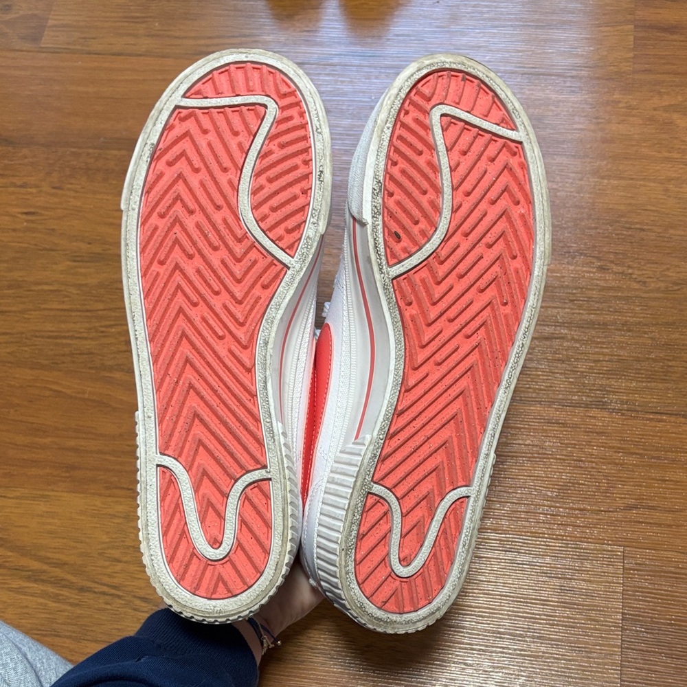 Nike Women's Court Legacy Lift White and Coral Sneakers - Picture 5 of 6